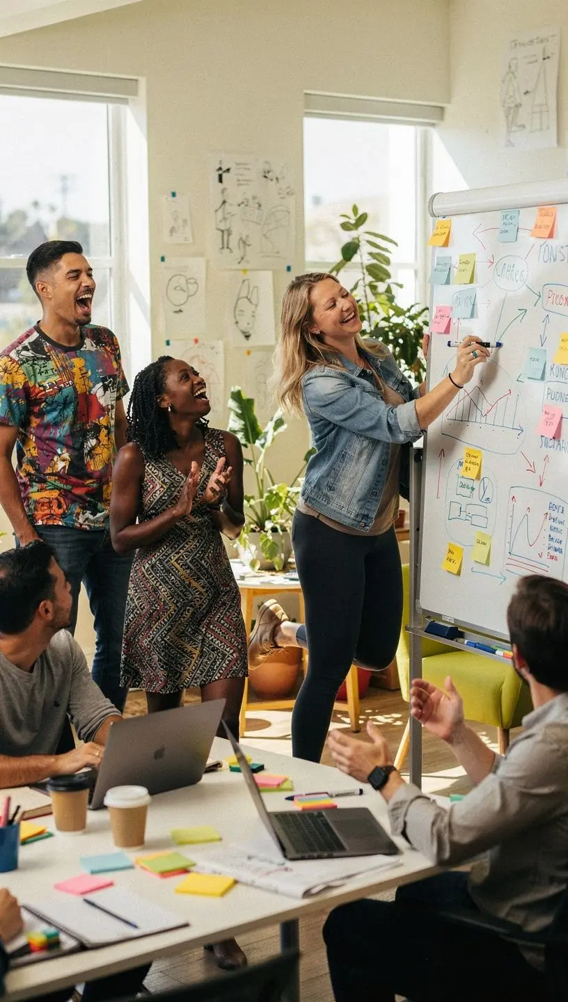 Illustration of a simple project management system process.